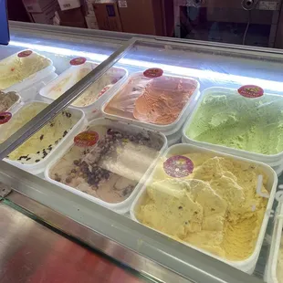 a variety of ice creams