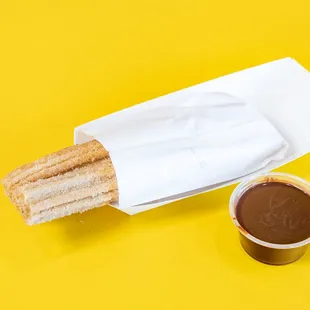 Churros with chocolate dip