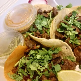 Carne asada tacos x3 (a la carte)