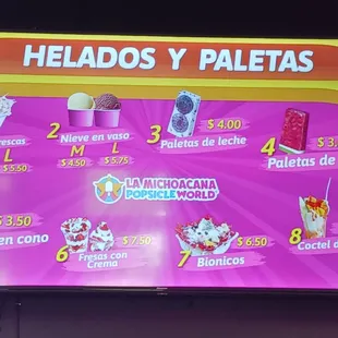 Translation: Ice Cream and Popsicles