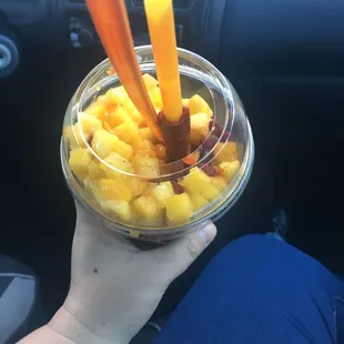 The mango smells old