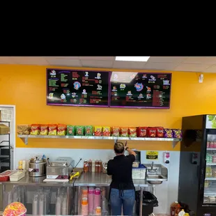 a woman at the counter