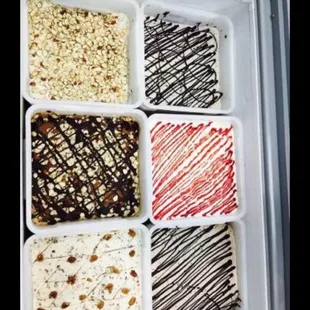 a variety of desserts