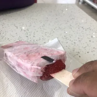 Strawberry popsicle