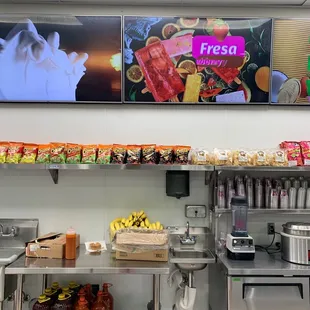 a view of the kitchen