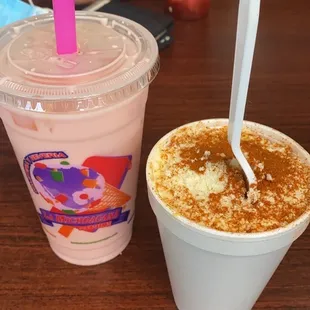Agua de frutas y esquites