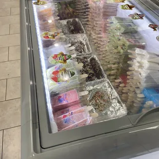 Huge selection of paletas