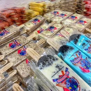 a variety of ice creams