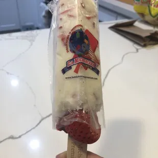 Strawberry w/ cream popsicle