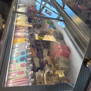 One of the display cases
