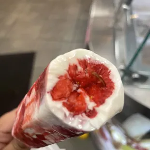 Strawberries and Cream popsicle