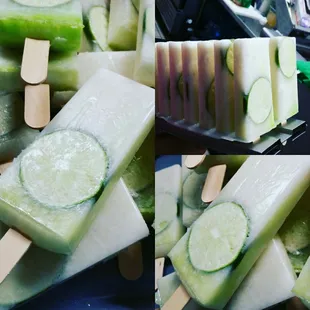 Tequila infused lime margarita paletas