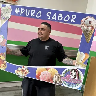 This guy loves a good photo op!