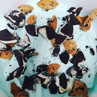 Try our new flavor of the month "Cookie Monster"