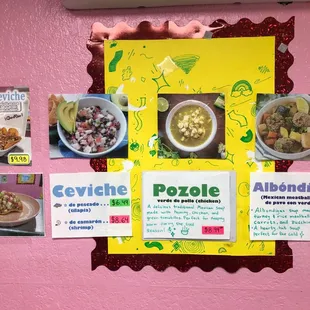 menu, pizza