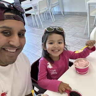 Enjoying some Ice cream