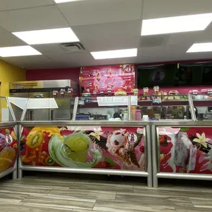 the inside of a restaurant