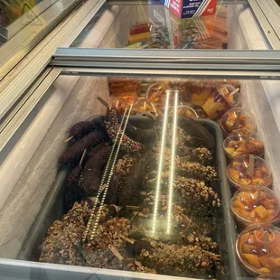 Frozen bananas, fruit cups, more paletas