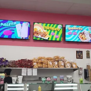a variety of food items