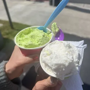 Pistachio and guanabana