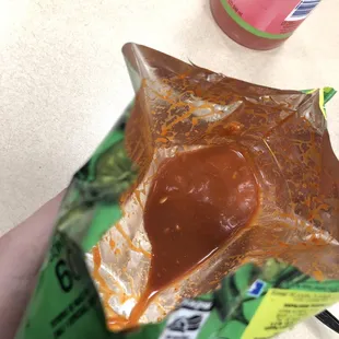 Picture of how much Chile they put in Tostilokos