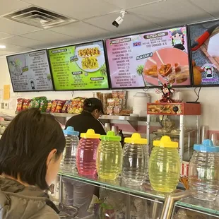 a woman at the counter