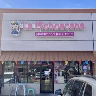 the front of the store
