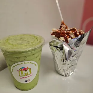 AGUA DE PISTACHO  and ELOTE EN VASO