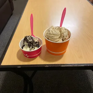 Cookies and Ice Cream Scoops small Pecan and abuelita chocolate large