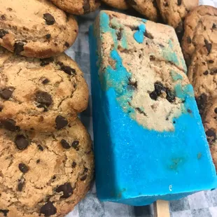 Paleta de Cookie Monster. Cookie Monster paleta.