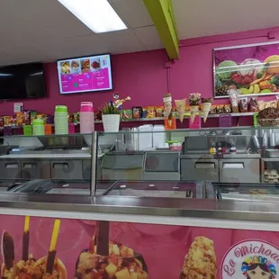 Front counter and chips behind counter