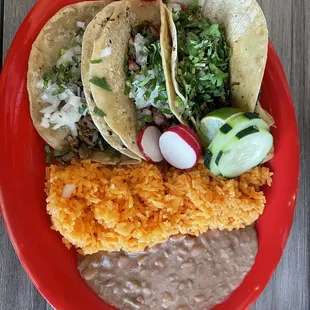 Three taco combo.