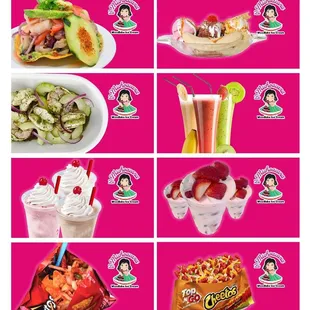 a variety of ice creams