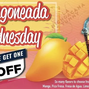 a mango drink and a mango