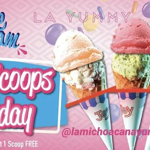two scoops of ice cream