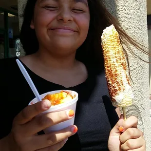 1 scoop of mango ice cream  $2.17 and 1 corn $2.04