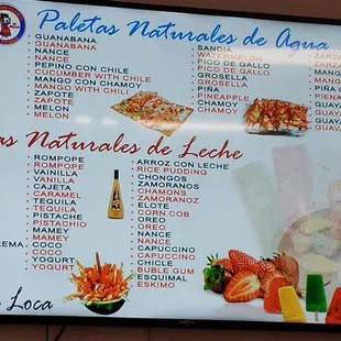 a menu for a mexican restaurant