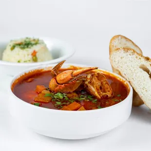 Sopa de mariscos.