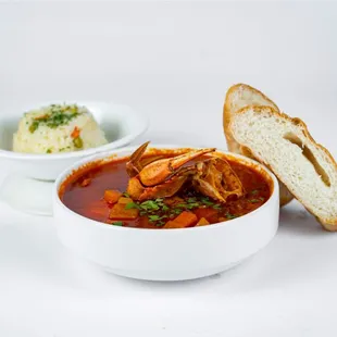 Sopa de mariscos.