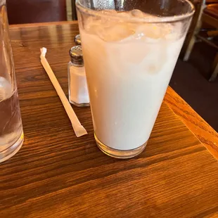 Horchata on the menu.