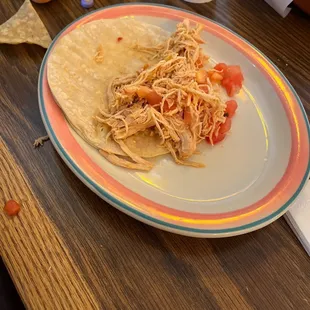 My kids special taco.