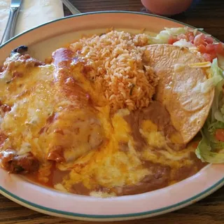 Child's Ground Beef Taco with Rice and Beans