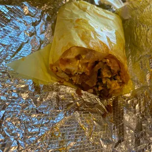 La Mina loaded Burrito