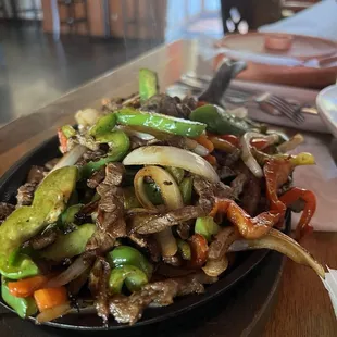 Beef fajitas