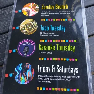 Happy hour patio only menu page 2