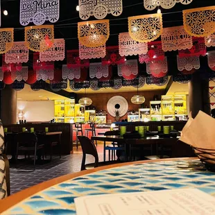 View of bar area from our table