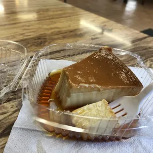 a dessert in a plastic container