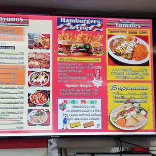 Updated Menu