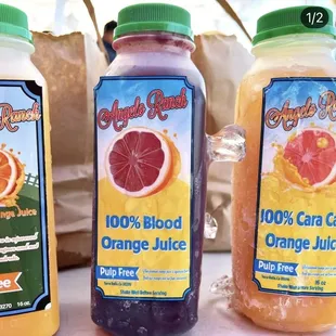 a variety of juices