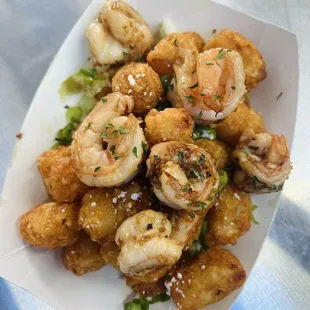 Butter garlic shrimp tots so delicious  @kpopcafe food truck